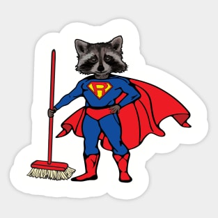 Super Raccoon Sticker